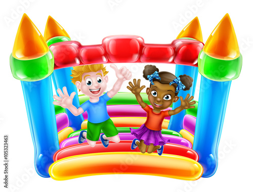 Children on Bouncy Castle
