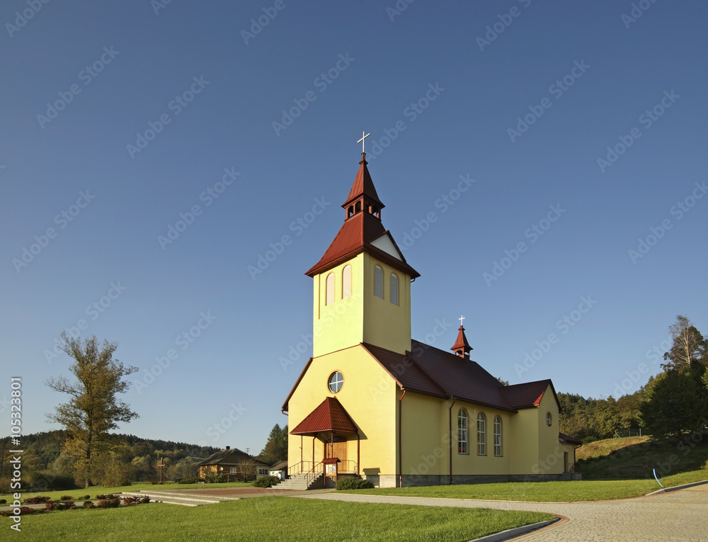 Parish Church of the Ascension in Lipa. Podkarpackie Voivodeship. Poland
