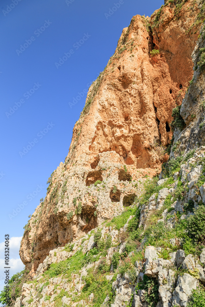 Views of Mount Arbel and rocks