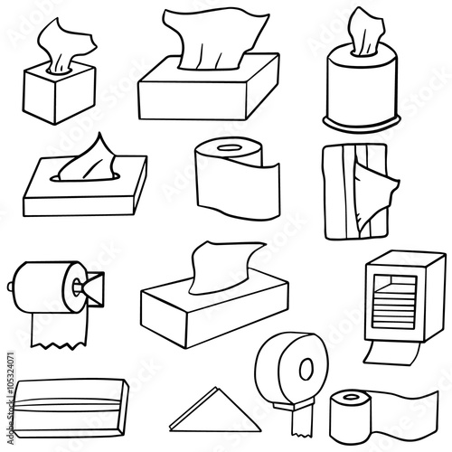 vector set of tissue paper