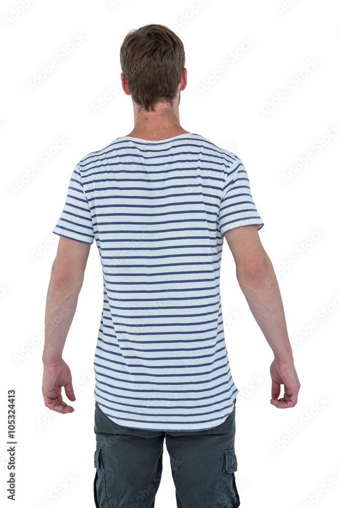 Back view of a hipster man Back view of a hipster man