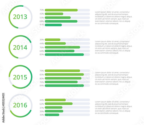 Timeline Infographics template. Colorful vector illustration.