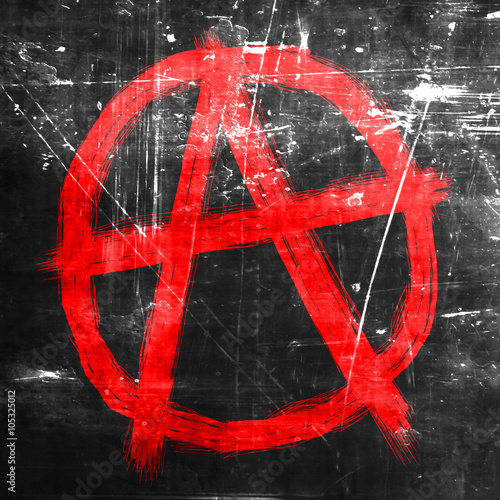 Anarchy sign with rough edges