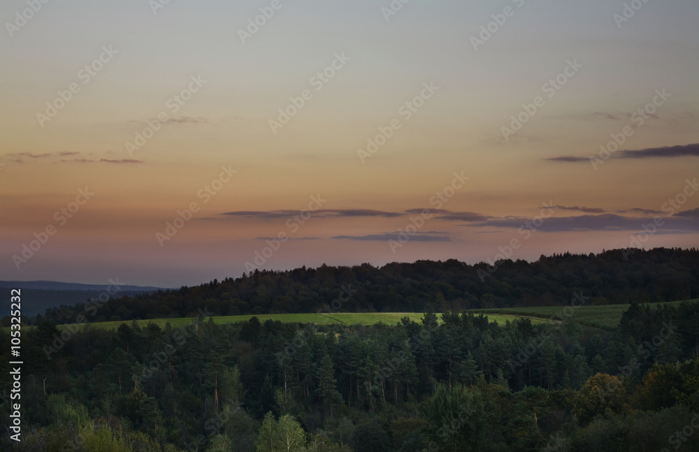 Landscape near Bircza. Podkarpackie Voivodeship. Poland