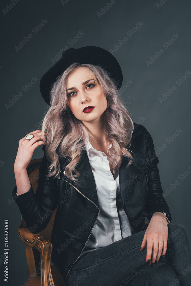 The girl in the studio