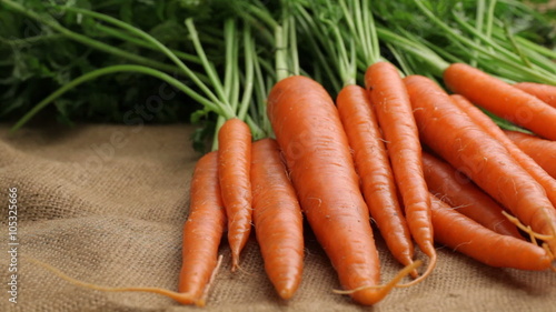 Fresh organic carrots