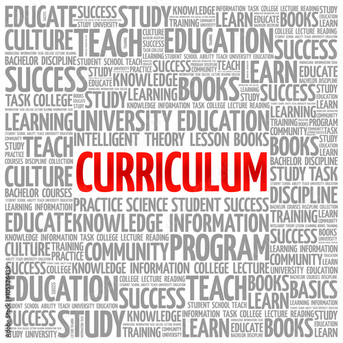 CURRICULUM word cloud, education business concept background