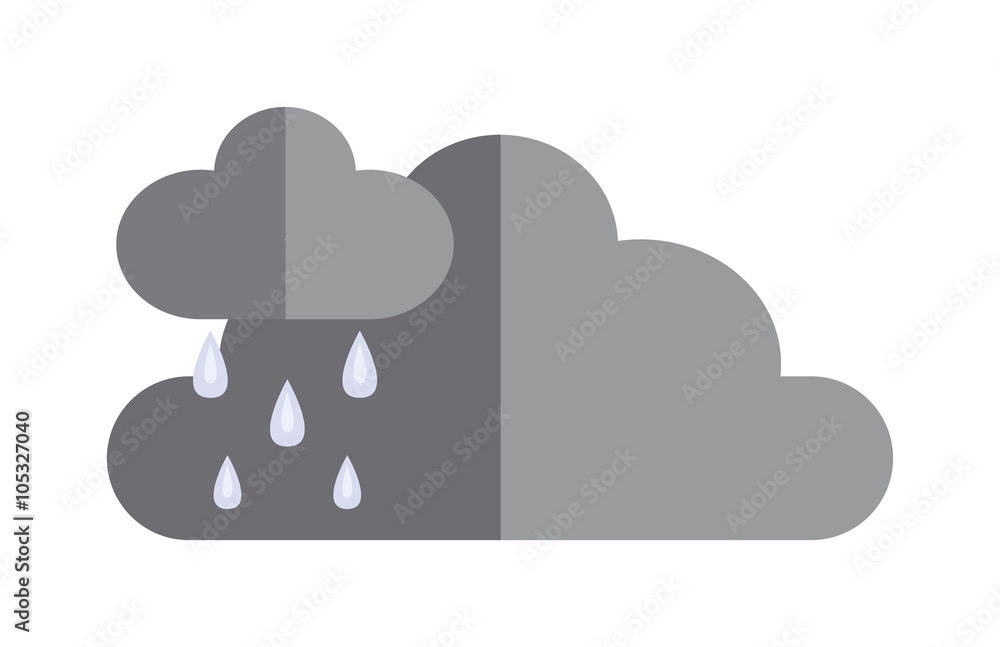 Dark storm clouds before rain dramatic cloudscape flat icon vector illustration. Dark storm clouds before rain dramatic cloudscape flat icon vector illustration.