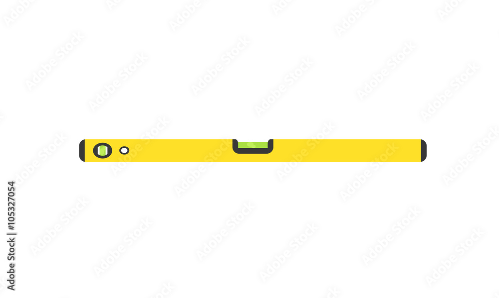 Yellow building level measurement vector illustration isolated on white background. Yellow building level measurement vector illustration isolated on white background.