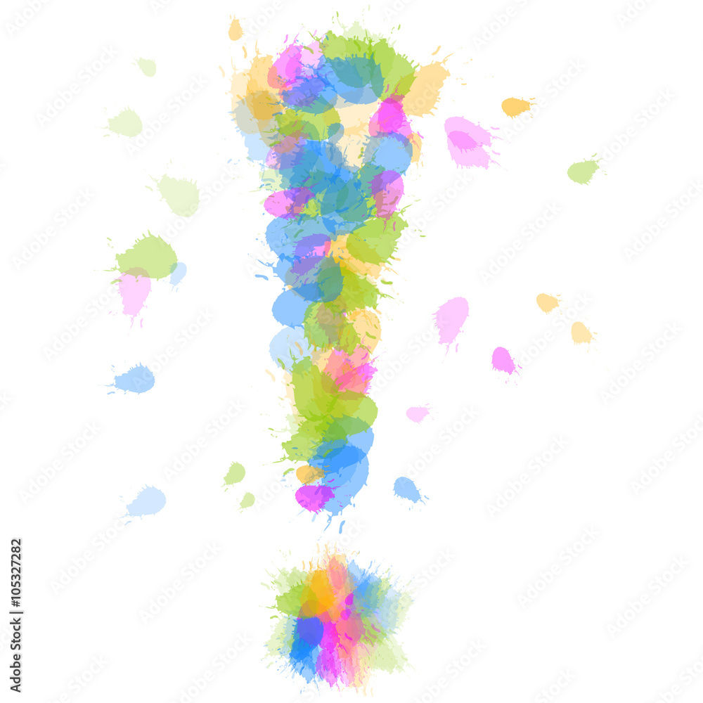 bright vector splash exclamation mark bright vector splash exclamation mark