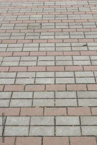 Pavement path of bricks