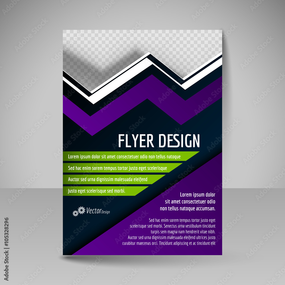 Fototapeta premium Flyer, magazine cover, brochure, template design for business ed