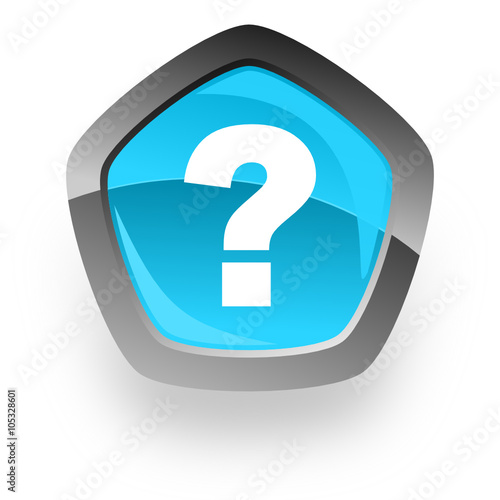 pentagon blue vector web icon