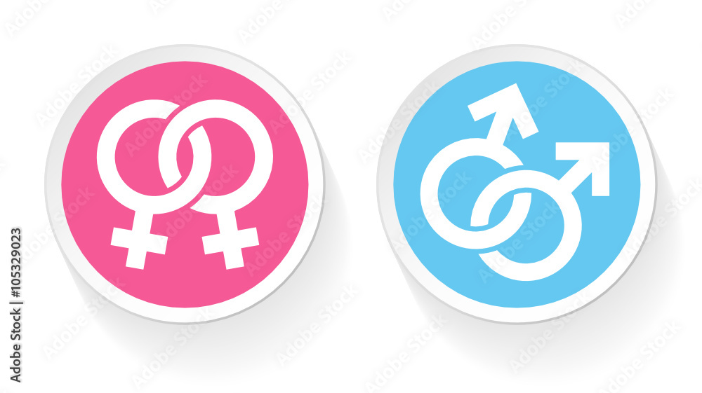 Female & Male Gay Buttons