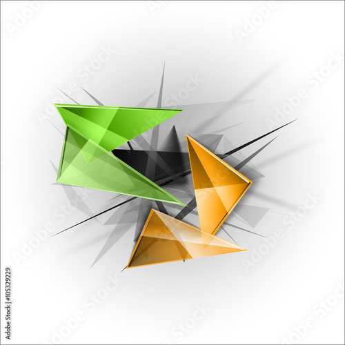 Free Download  Sharp triangles on the abstract background. Vector busines temp - GFXLoad