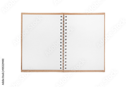 Notepad with open pages.
