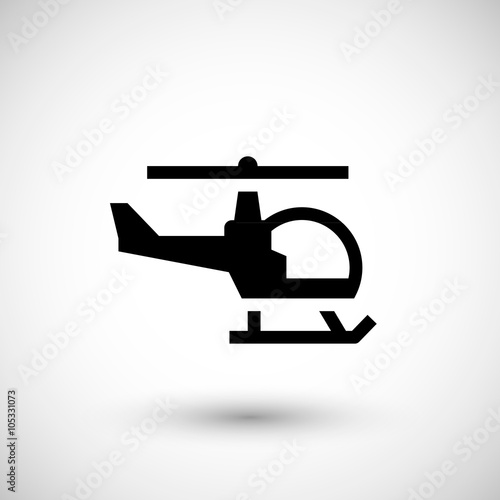 Modern helicopter icon