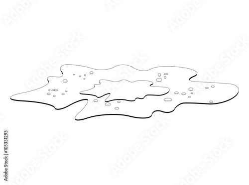 Pile of ground, heap of soil - vector silhouette illustration isolated on white background.