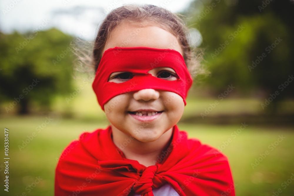 Portrait of girl in superhero costume Portrait of girl in superhero costume