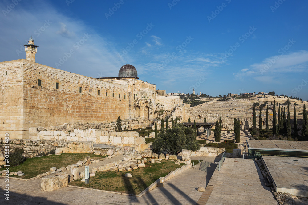 Fototapeta premium View to Jerusalem old city. Israel
