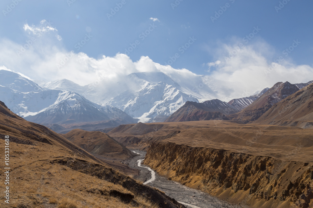 Pamir Mountain Range and Pik Lenin, Kyrgyzstan