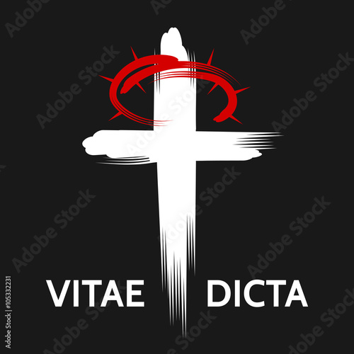 Cross and crown of thorns  icon