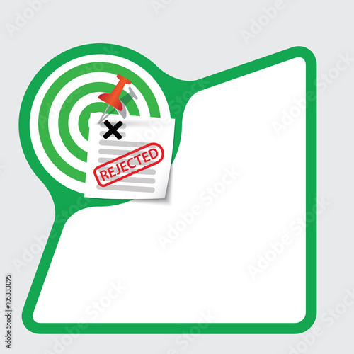 Abstract frame with paper and questionnaire