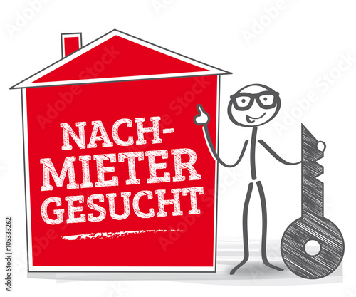 Strichmännchen mit Wohnungsschlüssel