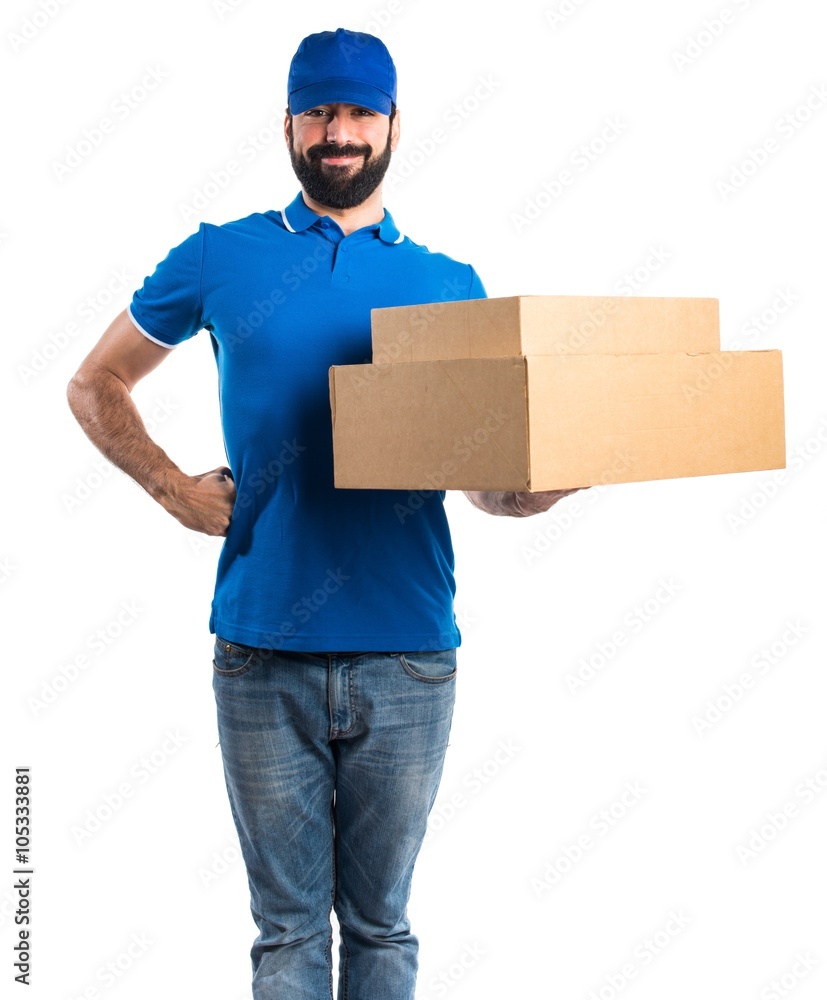 Happy delivery man Happy delivery man
