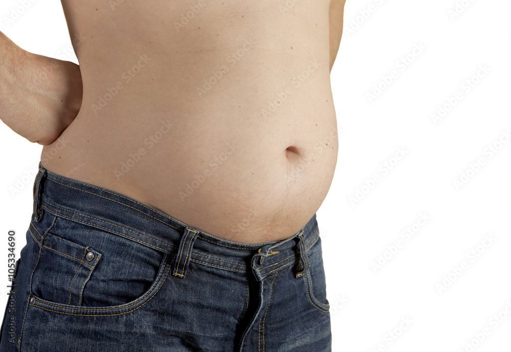 Naklejka premium Beer belly man