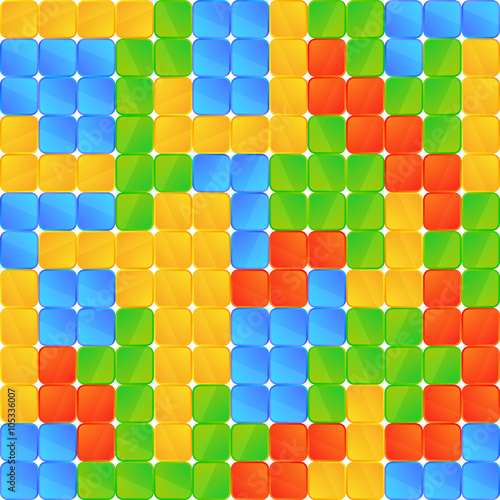 Tetris game pieces, seamless pattern