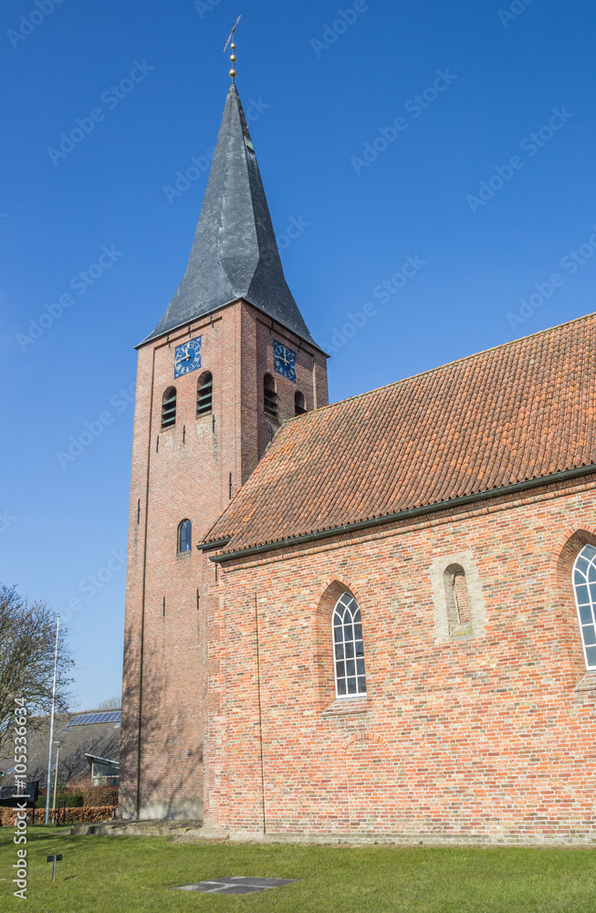 Medieval Petrus church in the center of Leens