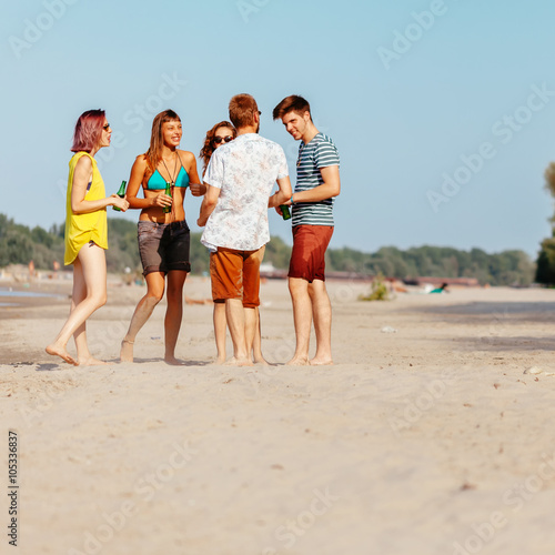 Hipster Friends At The Beach