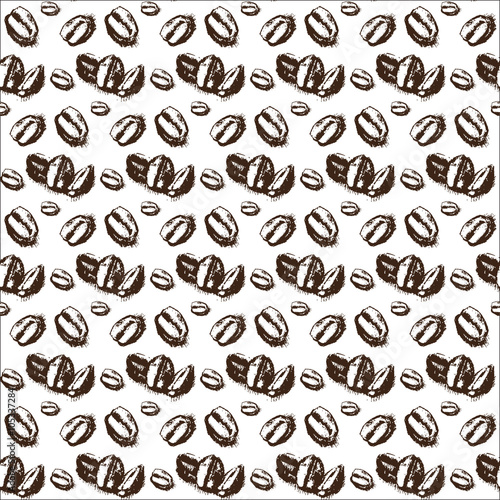 painted background coffee beans