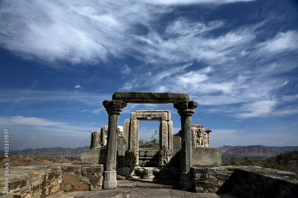 Gateway to the sky, ruined old temple