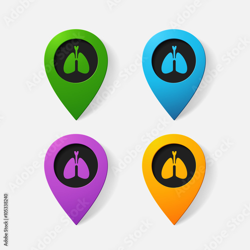 Realistic color pointer: lungs