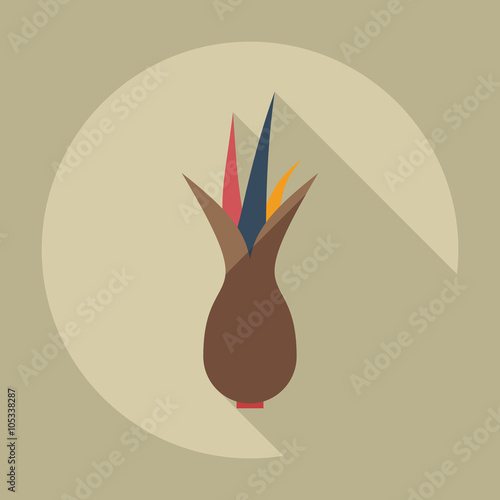 Flat modern design with shadow icons onion