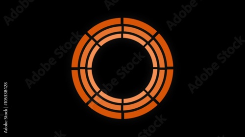 Buffering Icon, Rotierende Kreissegmente, synchron