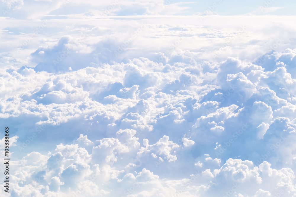 Naklejka premium Cloudscape Blue sky and white cloud