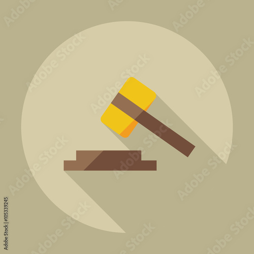 Flat modern design with shadow icons law