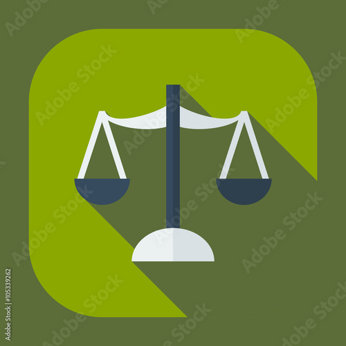Flat modern design with shadow icons law