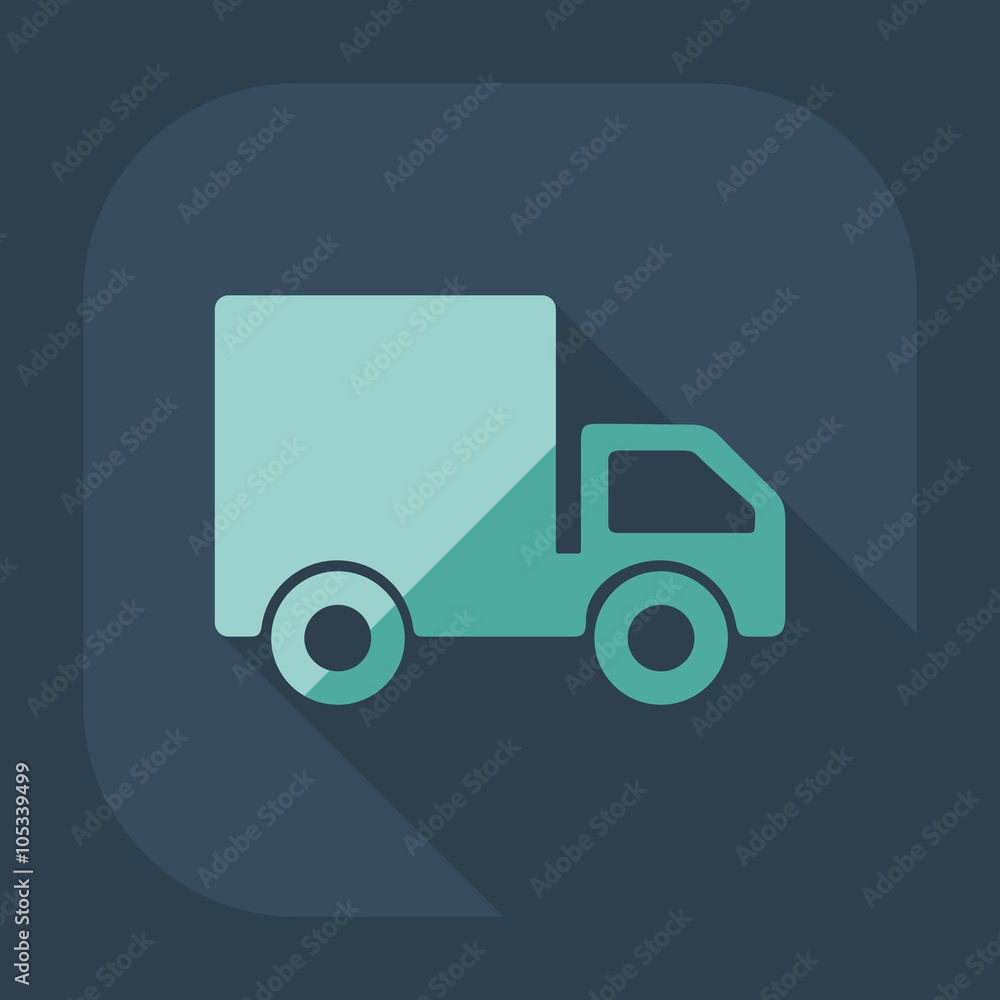 Flat modern design with shadow icon car Flat modern design with shadow icon car