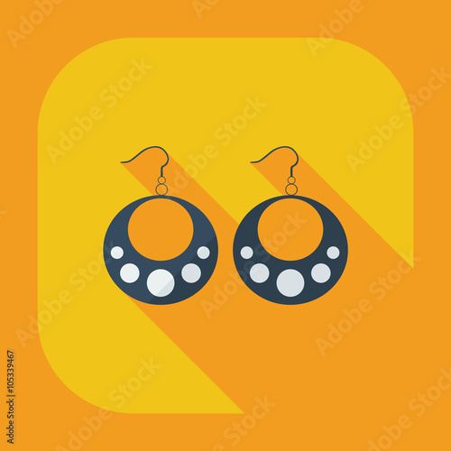 Flat modern design with shadow icons bijouterie