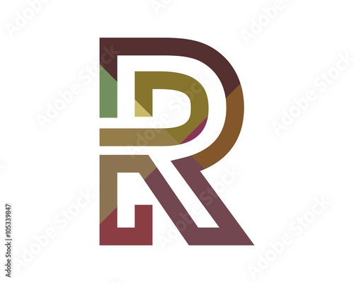 Free Download R colorful line letter logo - GFXLoad