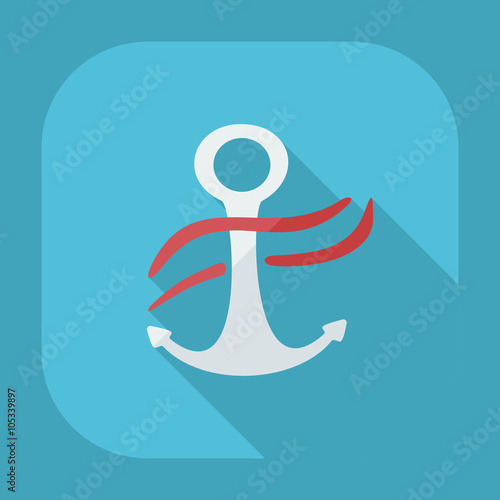 Flat modern design with shadow icons anchor