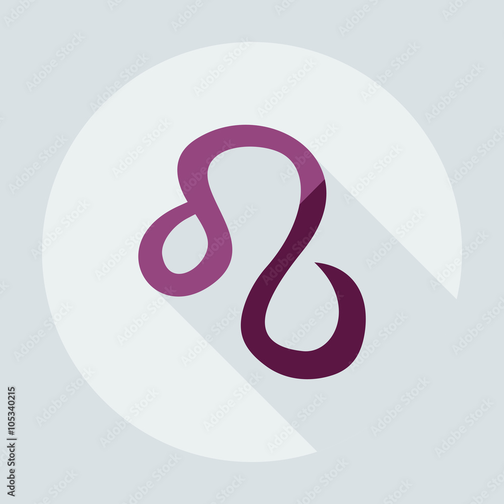 Flat modern design with shadow icons lion Flat modern design with shadow icons lion