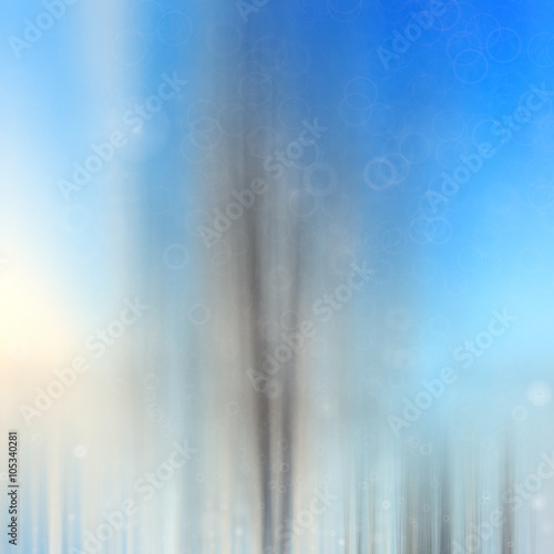 blue gradient background with snowflakes Winter bokeh