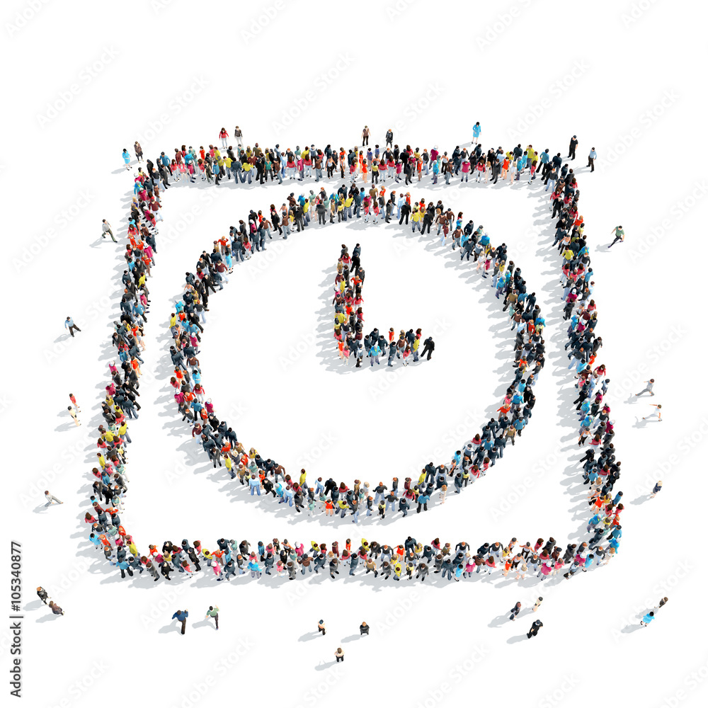 people clock time icon people clock time icon