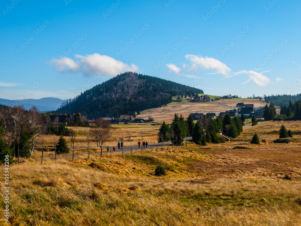 Obraz premium Mt. Bukovec above Jizerka village