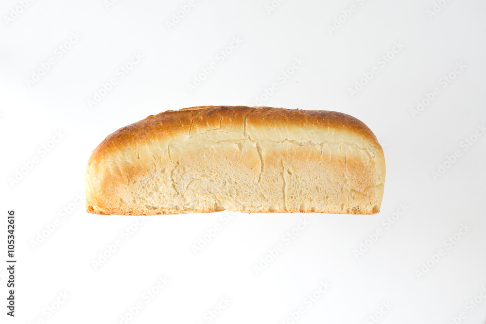 bread French bakery on white background. view from above. side view. bread French bakery on white background. view from above. side view.